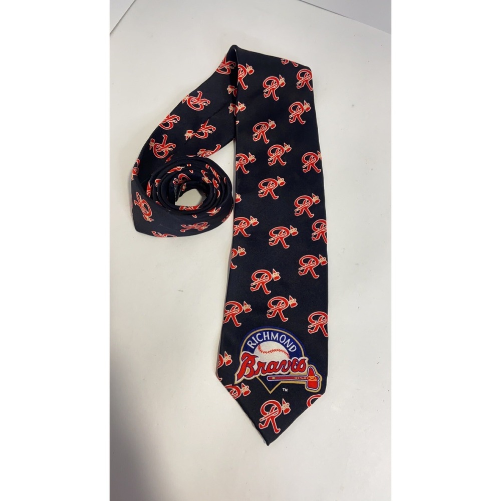 Vintage RARE Richmond Braves Pure Silk‎ Neck Tie